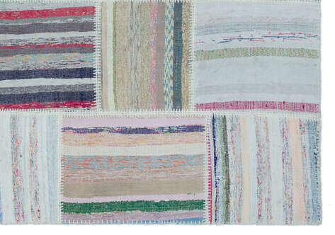 Apex Kilim Patchwork Unique Striped 25489 160 cm X 228 cm - 4