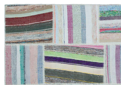 Apex Kilim Patchwork Unique Striped 25489 160 cm X 228 cm - 5