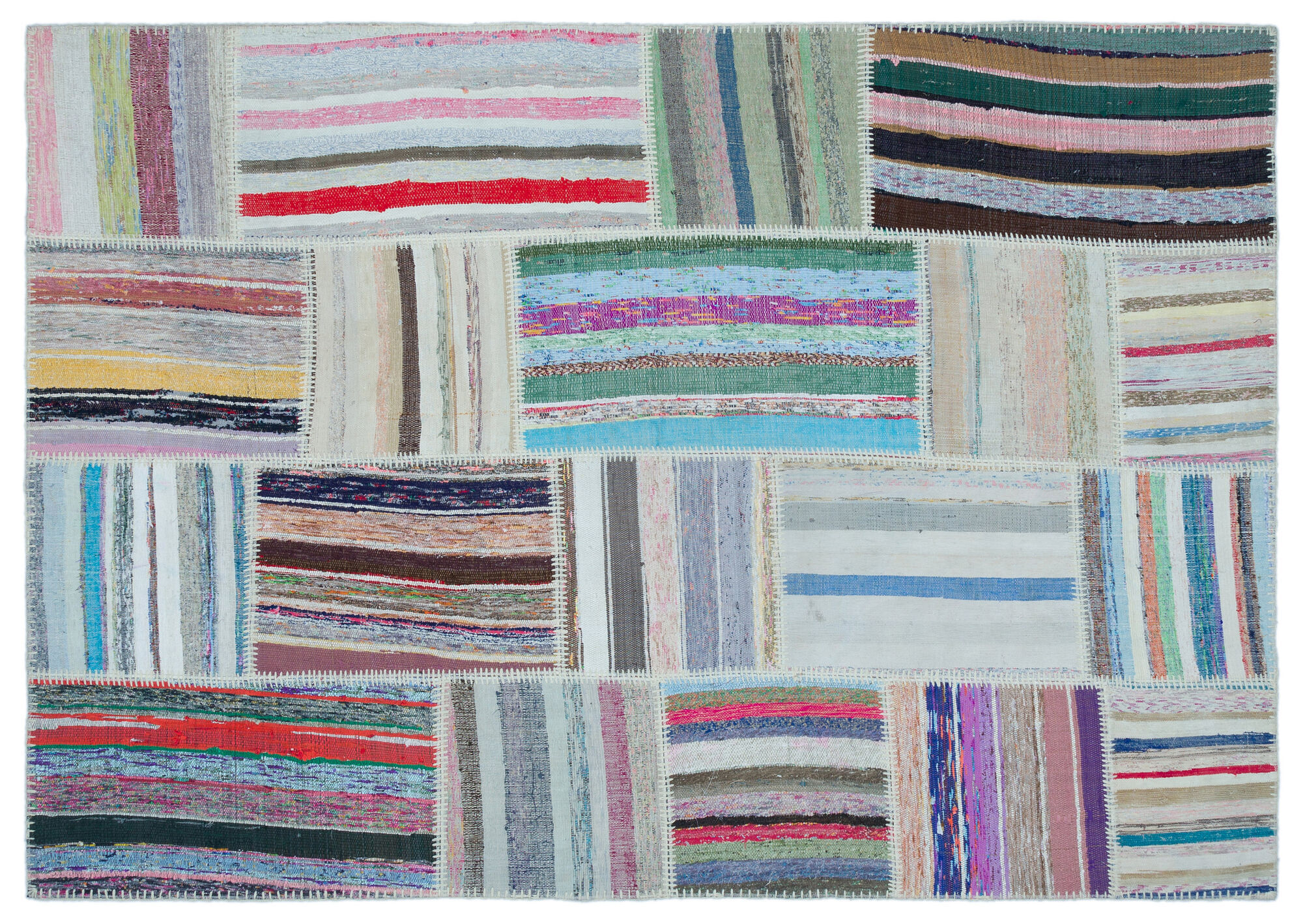 Apex Kilim Patchwork Unique Striped 25490 160 cm X 226 cm