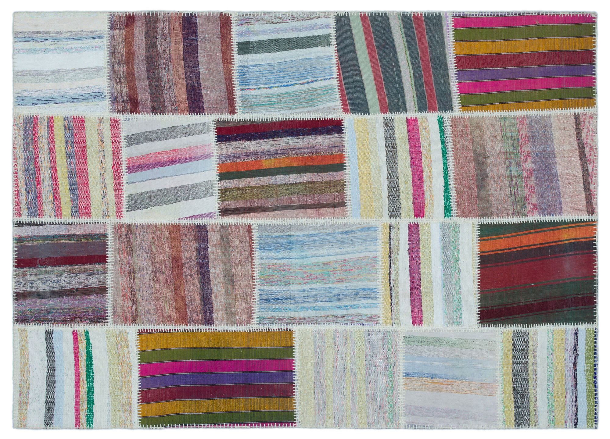 Apex Kilim Patchwork Unique Striped 25500 160 cm X 225 cm