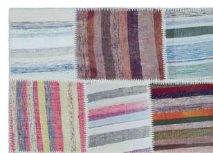Apex Kilim Patchwork Unique Striped 25500 160 cm X 225 cm - 5