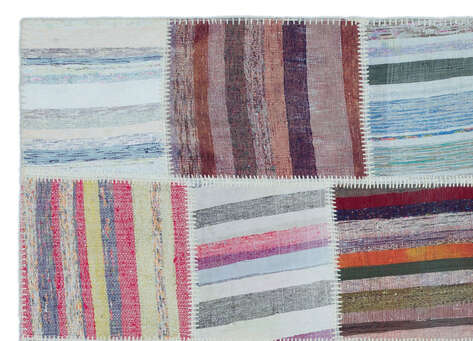 Apex Kilim Patchwork Unique Striped 25500 160 cm X 225 cm - 5