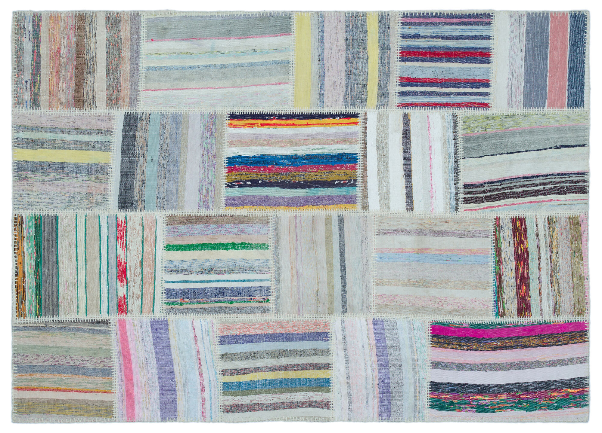 Apex Kilim Patchwork Unique Striped 25503 160 cm X 224 cm