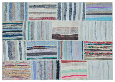 Apex Kilim Patchwork Unique Striped 25505 160 cm X 225 cm - 1