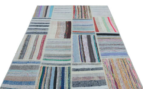 Apex Kilim Patchwork Unique Striped 25505 160 cm X 225 cm - 3