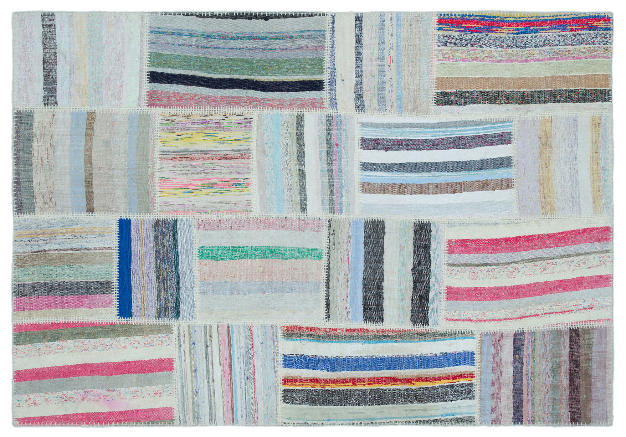 Apex Kilim Patchwork Unique Striped 25506 160 cm X 224 cm