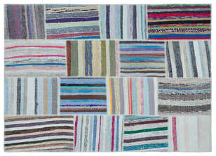 Apex Kilim Patchwork Unique Striped 25507 160 cm X 227 cm (1)