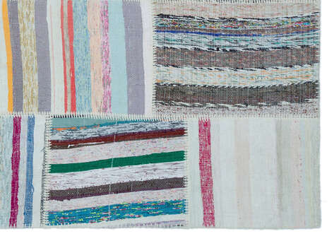 Apex Kilim Patchwork Unique Striped 25507 160 cm X 227 cm - 4