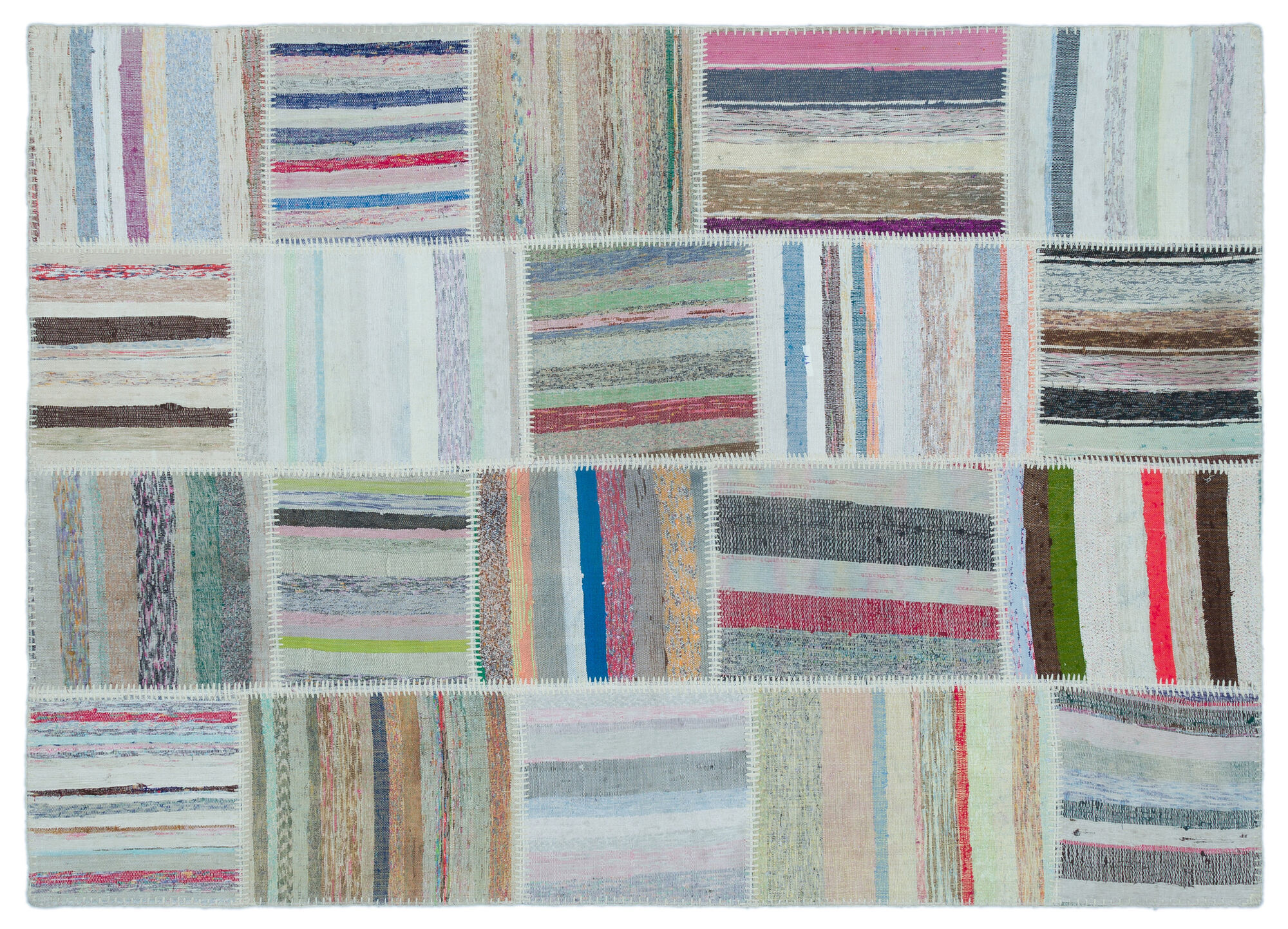 Apex Kilim Patchwork Unique Striped 25508 160 cm X 222 cm