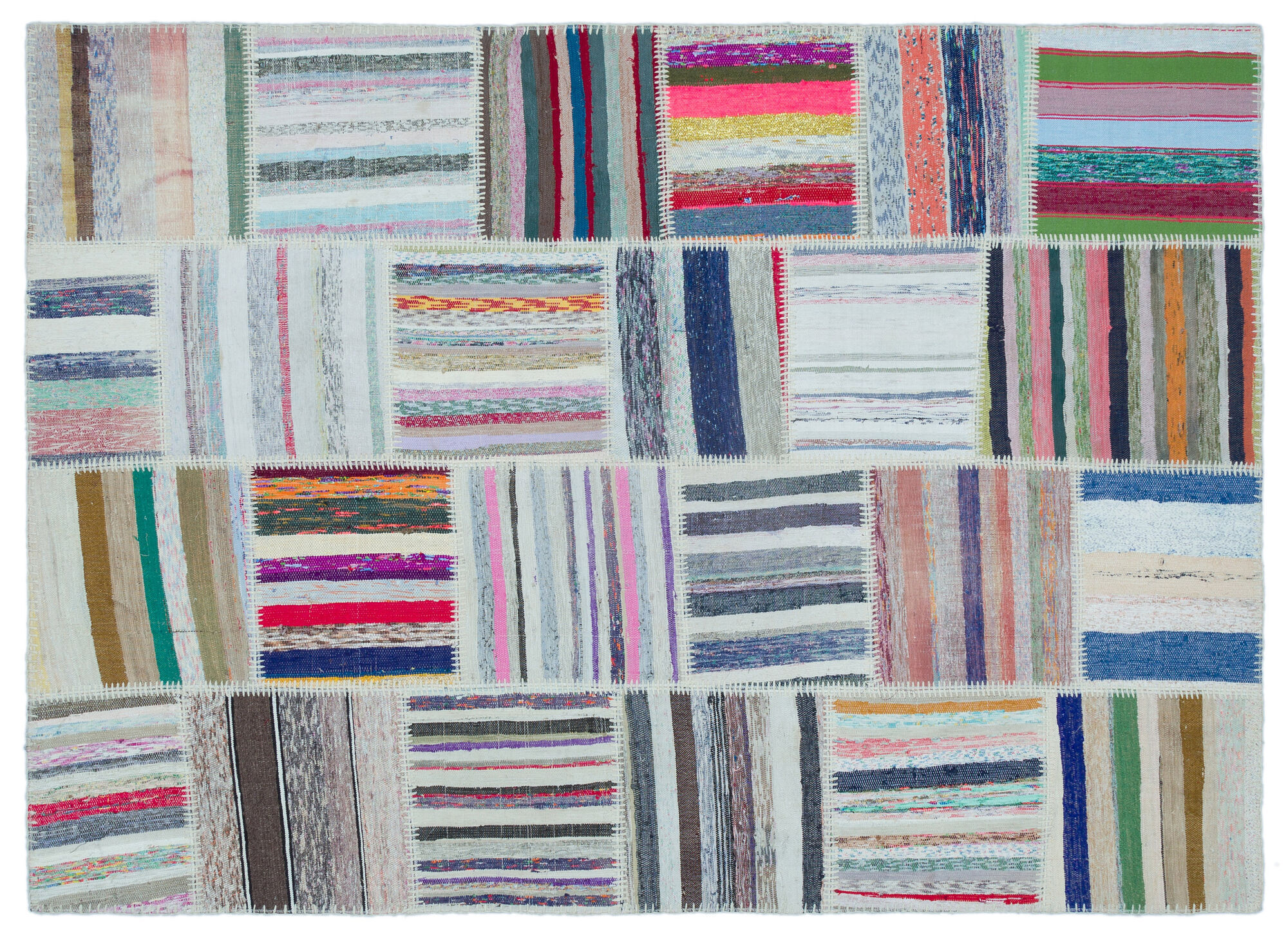 Apex Kilim Patchwork Unique Striped 25511 160 cm X 223 cm