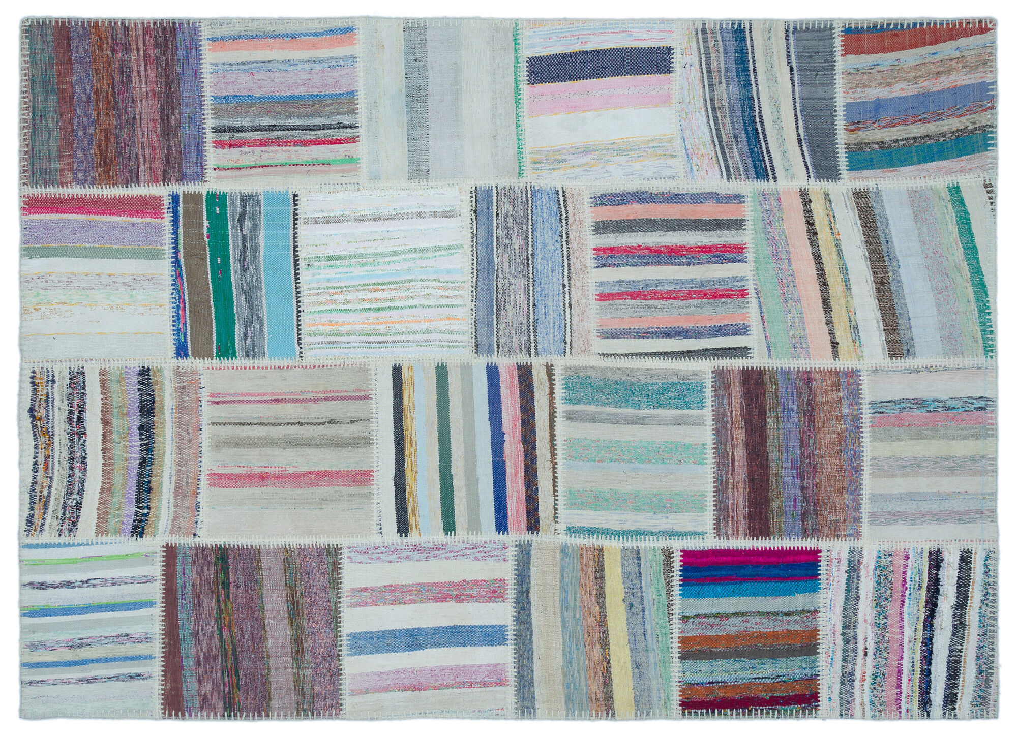 Apex Kilim Patchwork Unique Striped 25512 160 cm X 222 cm