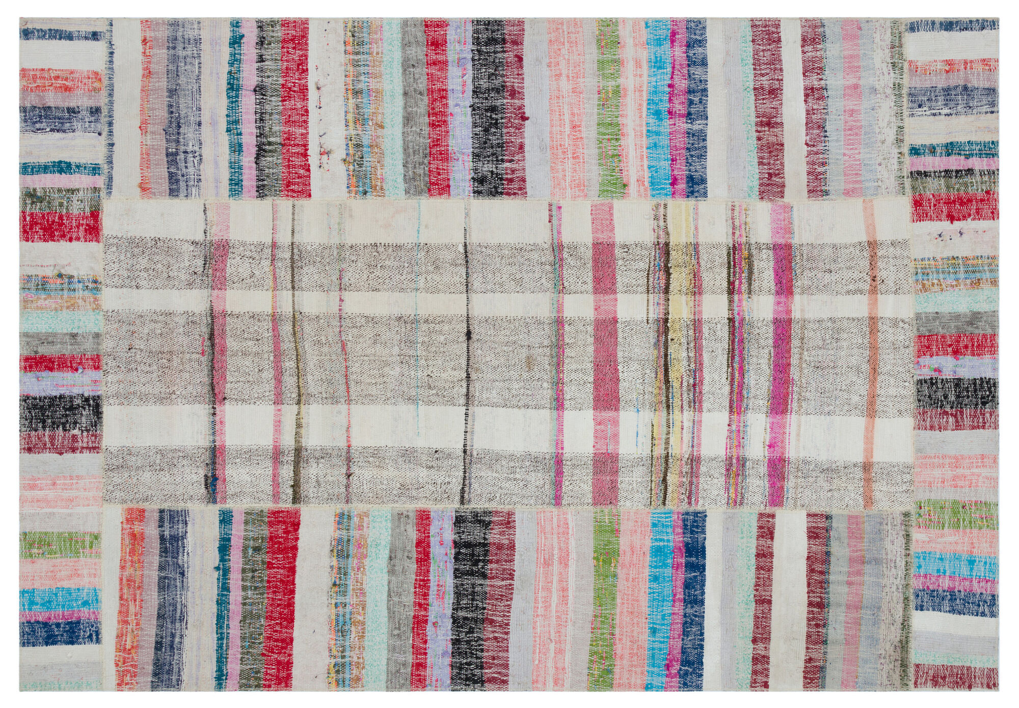 Apex Kilim Patchwork Unique Striped 32254 161 cm X 232 cm