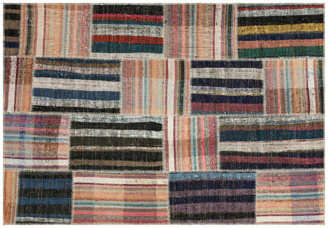 Apex Kilim Patchwork Unique Striped 36182 158 cm X 232 cm - 1