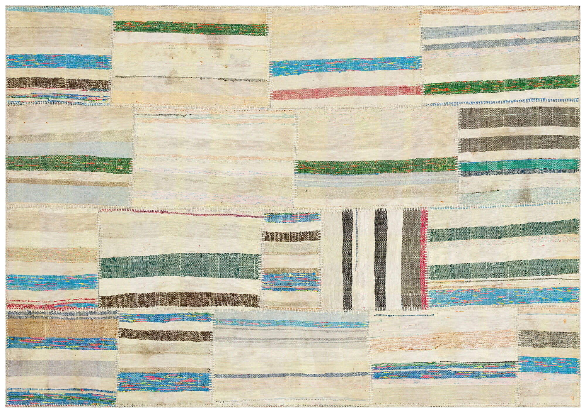 Apex Kilim Patchwork Unique Striped 36196 157 cm X 225 cm