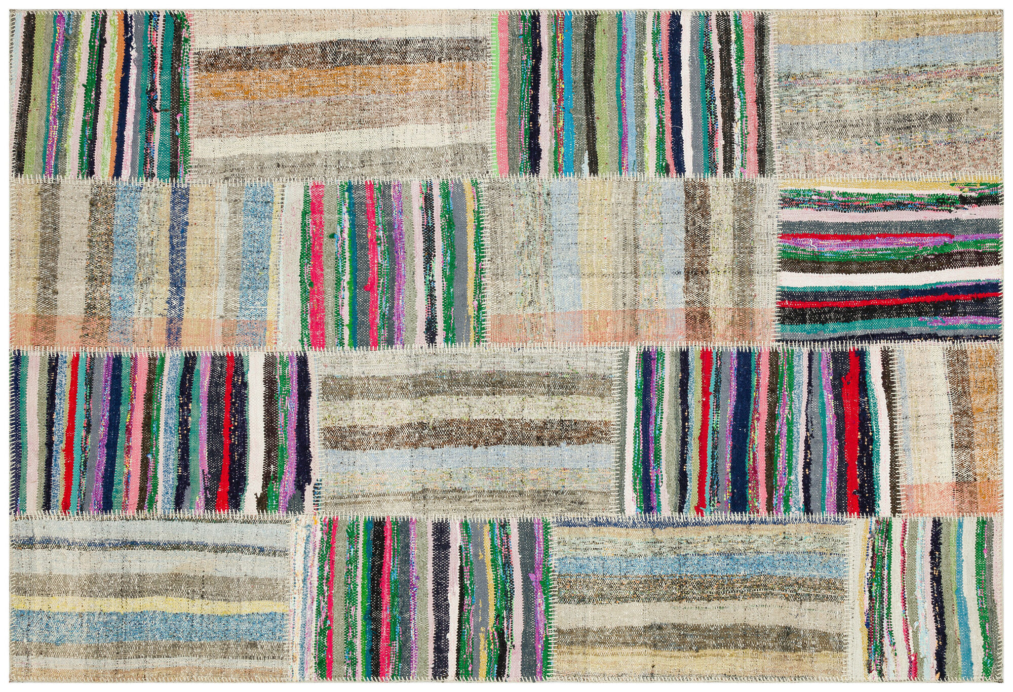 Apex Kilim Patchwork Unique Striped 36197 159 cm X 234 cm
