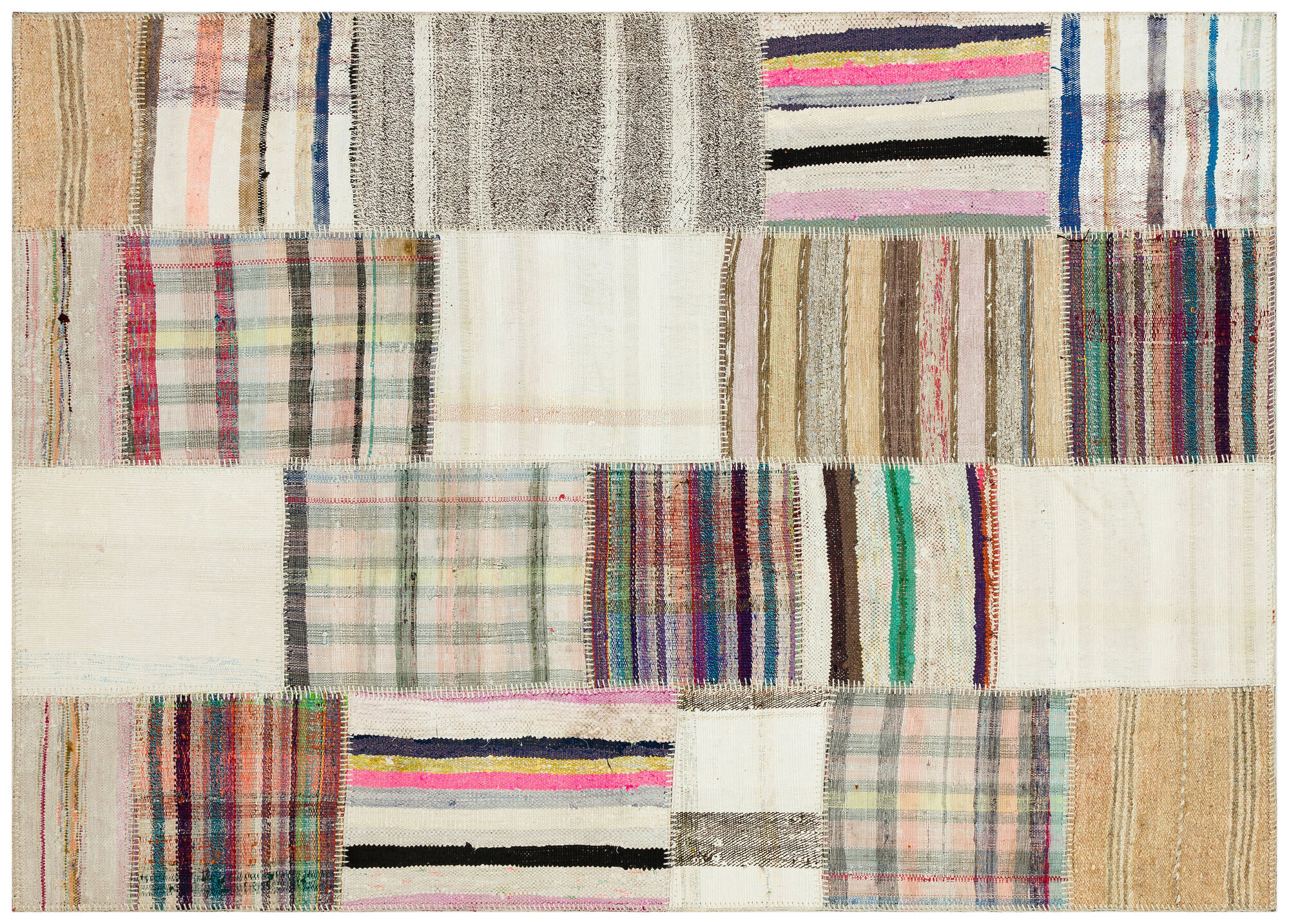 Apex Kilim Patchwork Unique Striped 36198 160 cm X 228 cm