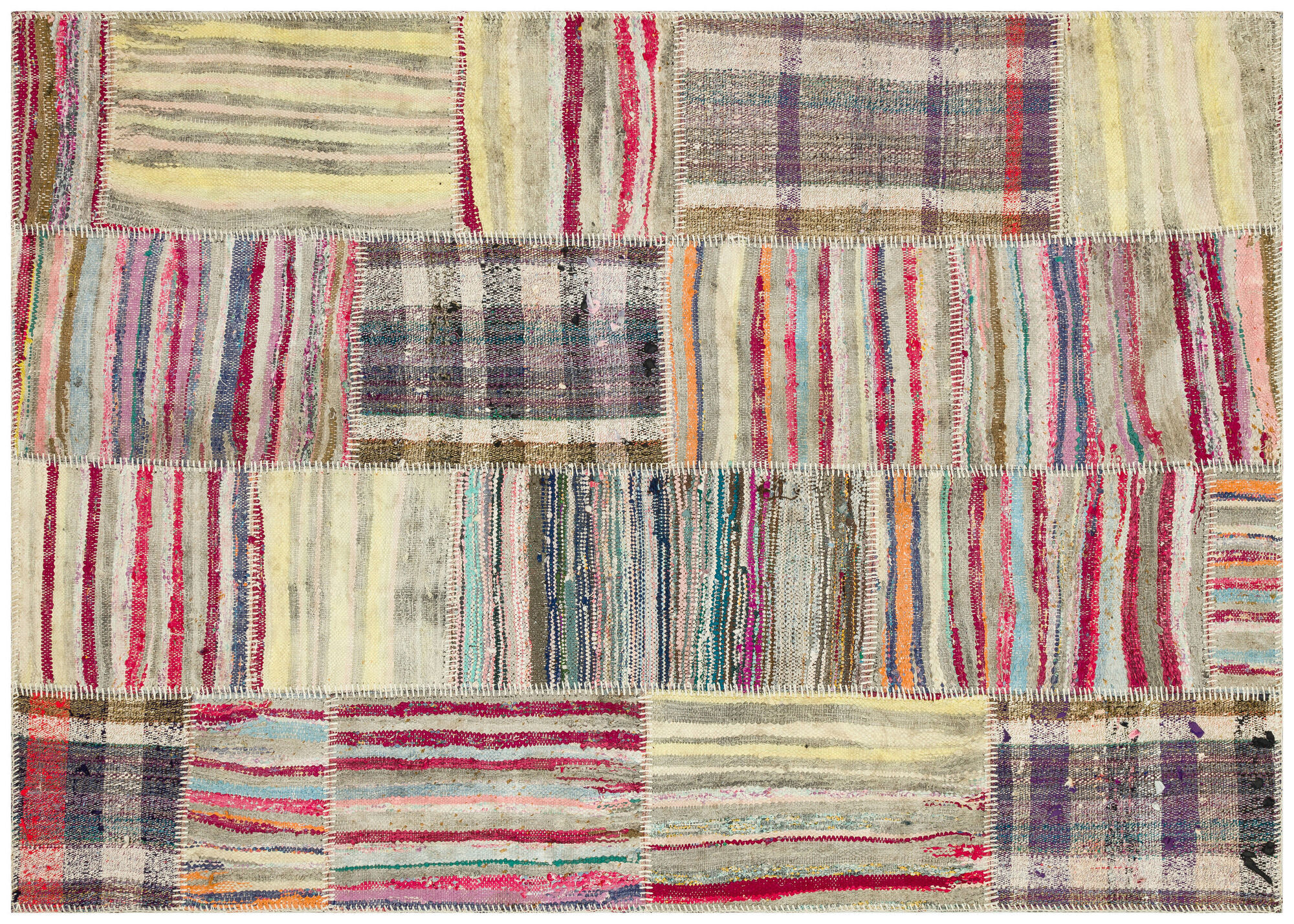Apex Kilim Patchwork Unique Striped 36305 157 cm X 220 cm