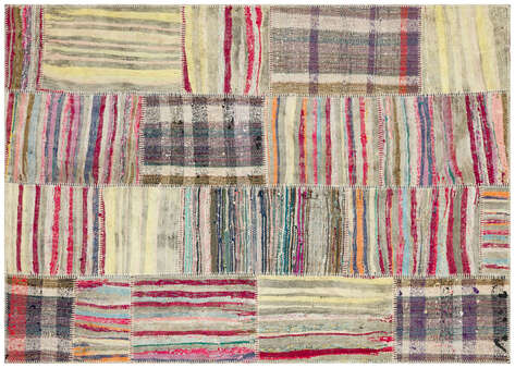 Apex Kilim Patchwork Unique Striped 36305 157 cm X 220 cm - 1