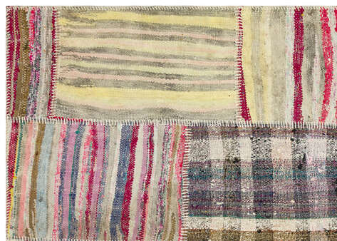 Apex Kilim Patchwork Unique Striped 36305 157 cm X 220 cm - 4