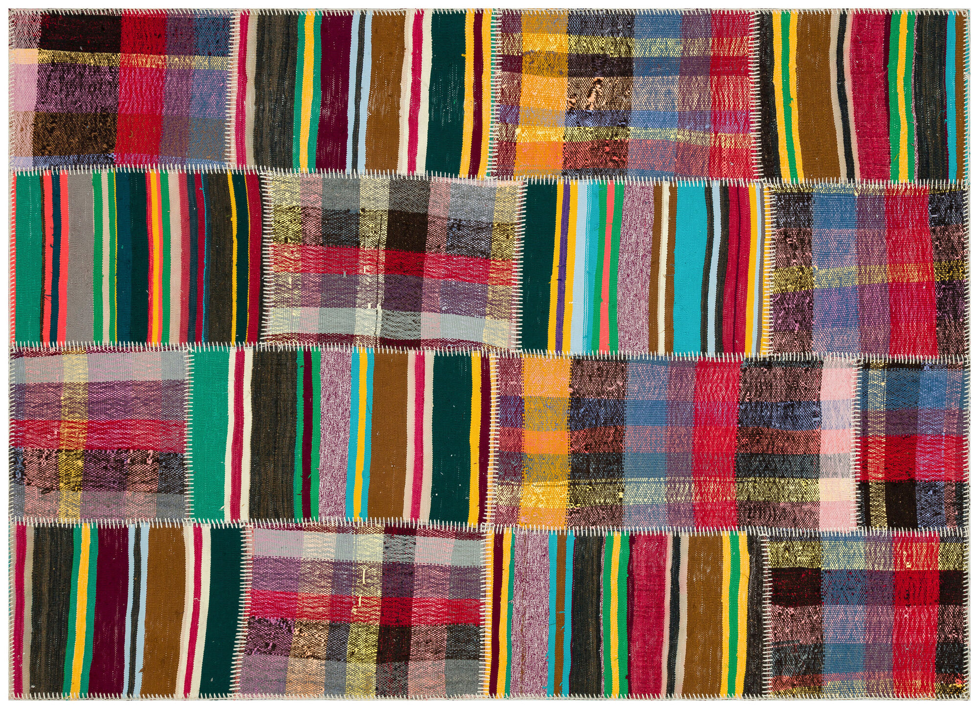 Apex Kilim Patchwork Unique Striped 36315 157 cm X 219 cm