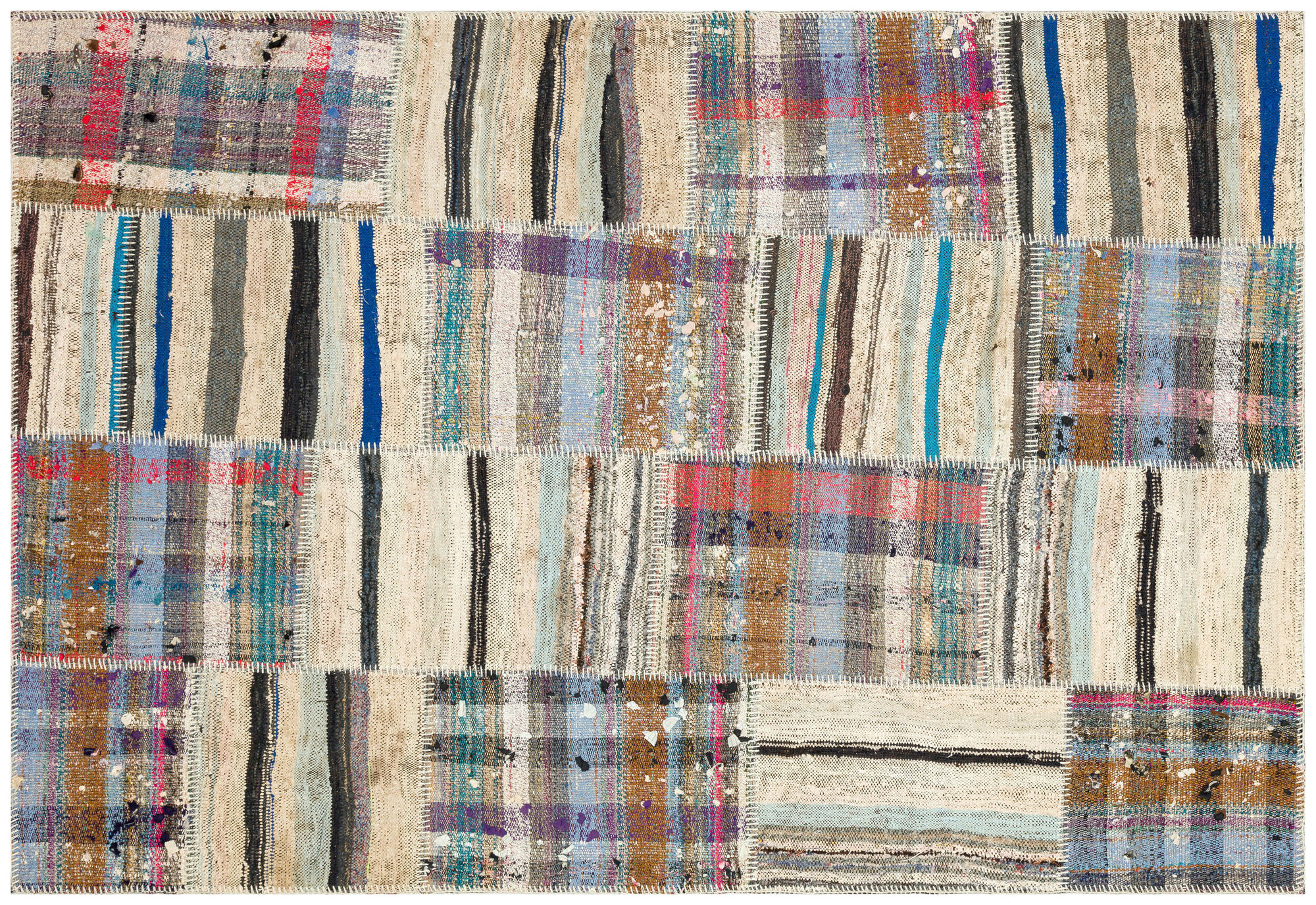 Apex Kilim Patchwork Unique Striped 36319 156 cm X 231 cm