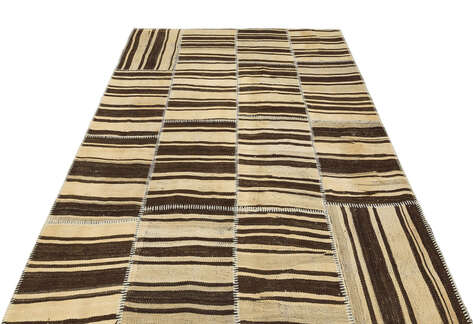 Apex Kilim Patchwork Unique Striped 36325 158 cm X 221 cm - 3