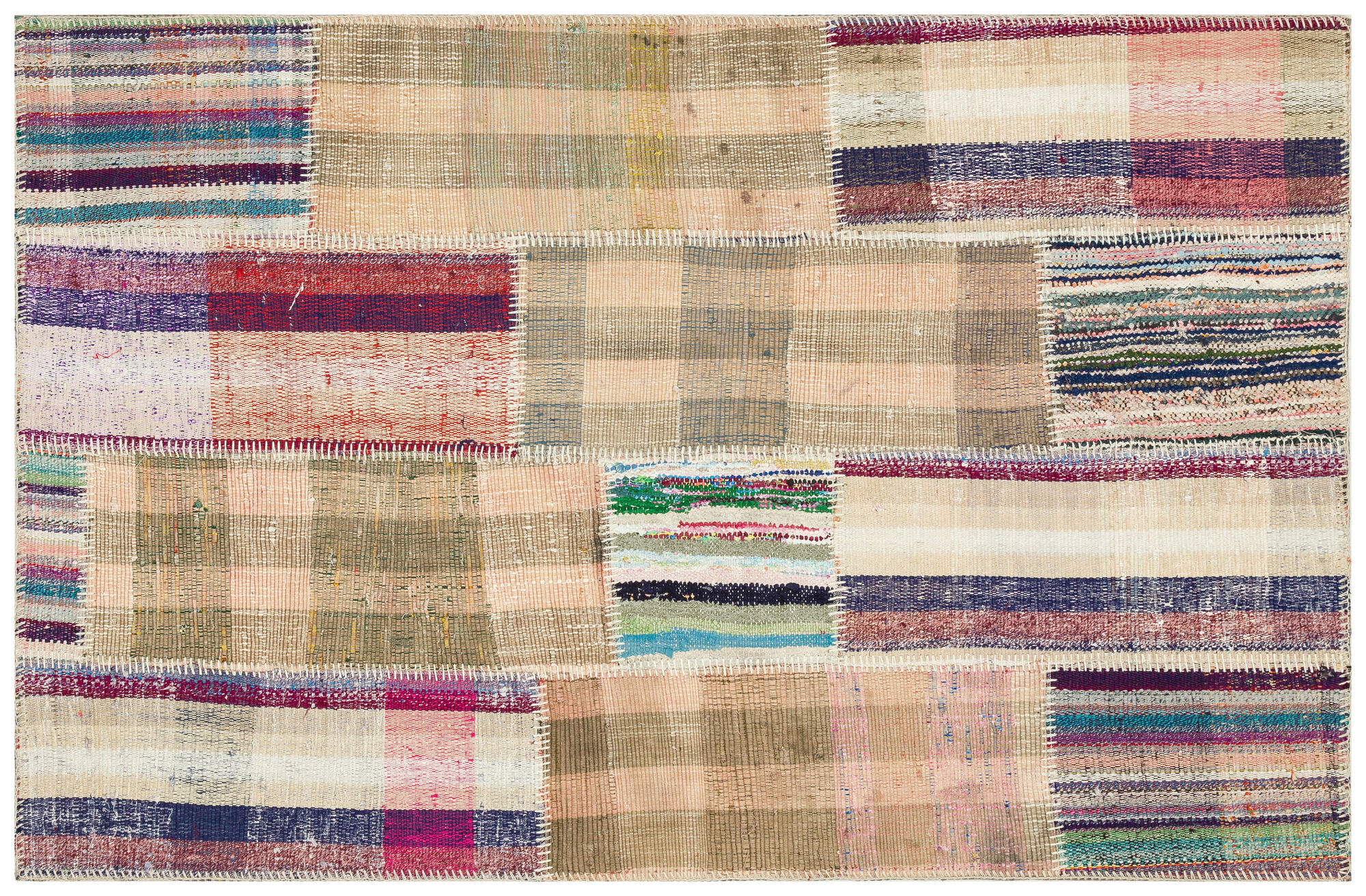 Apex Kilim Patchwork Unique Striped 36337 113 cm X 174 cm