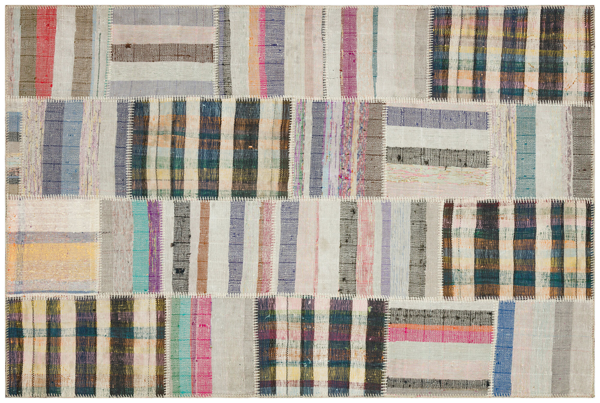 Apex Kilim Patchwork Unique Striped 36341 152 cm X 226 cm