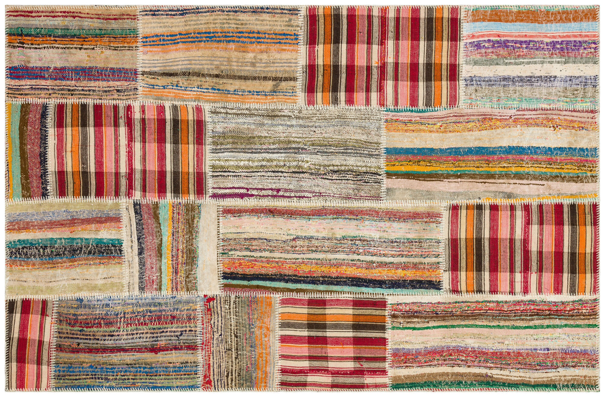 Apex Kilim Patchwork Unique Striped 36350 149 cm X 230 cm