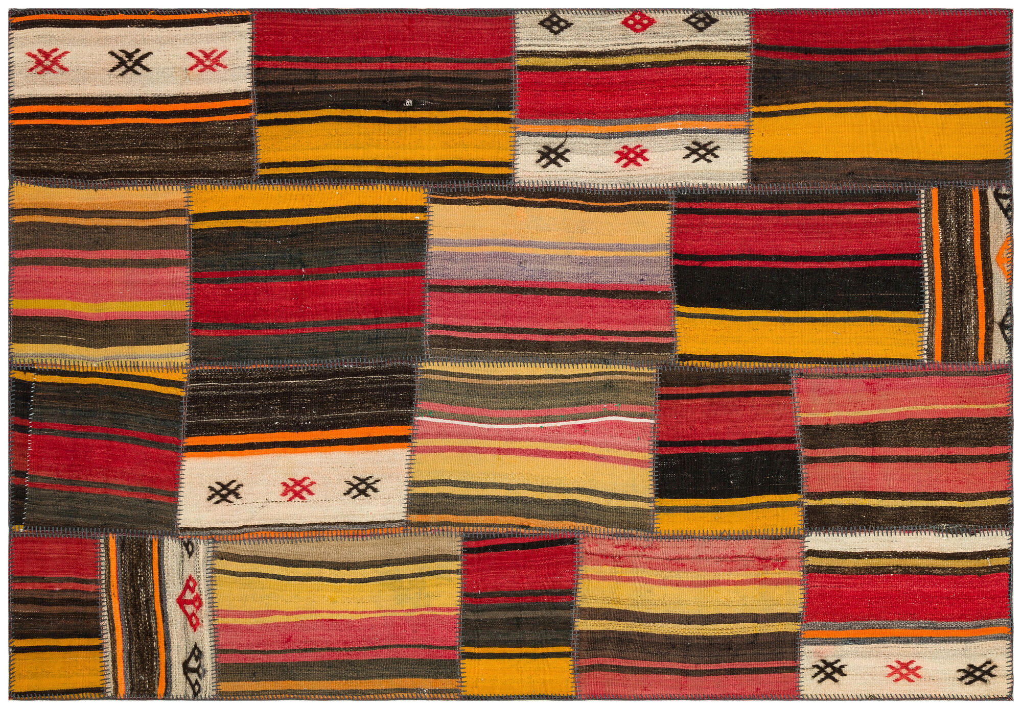 Apex Kilim Patchwork Unique Striped 36355 158 cm X 228 cm