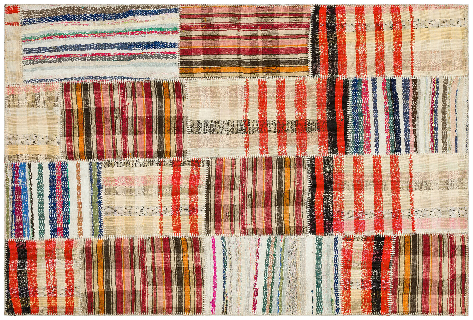 Apex Kilim Patchwork Unique Striped 36359 154 cm X 228 cm