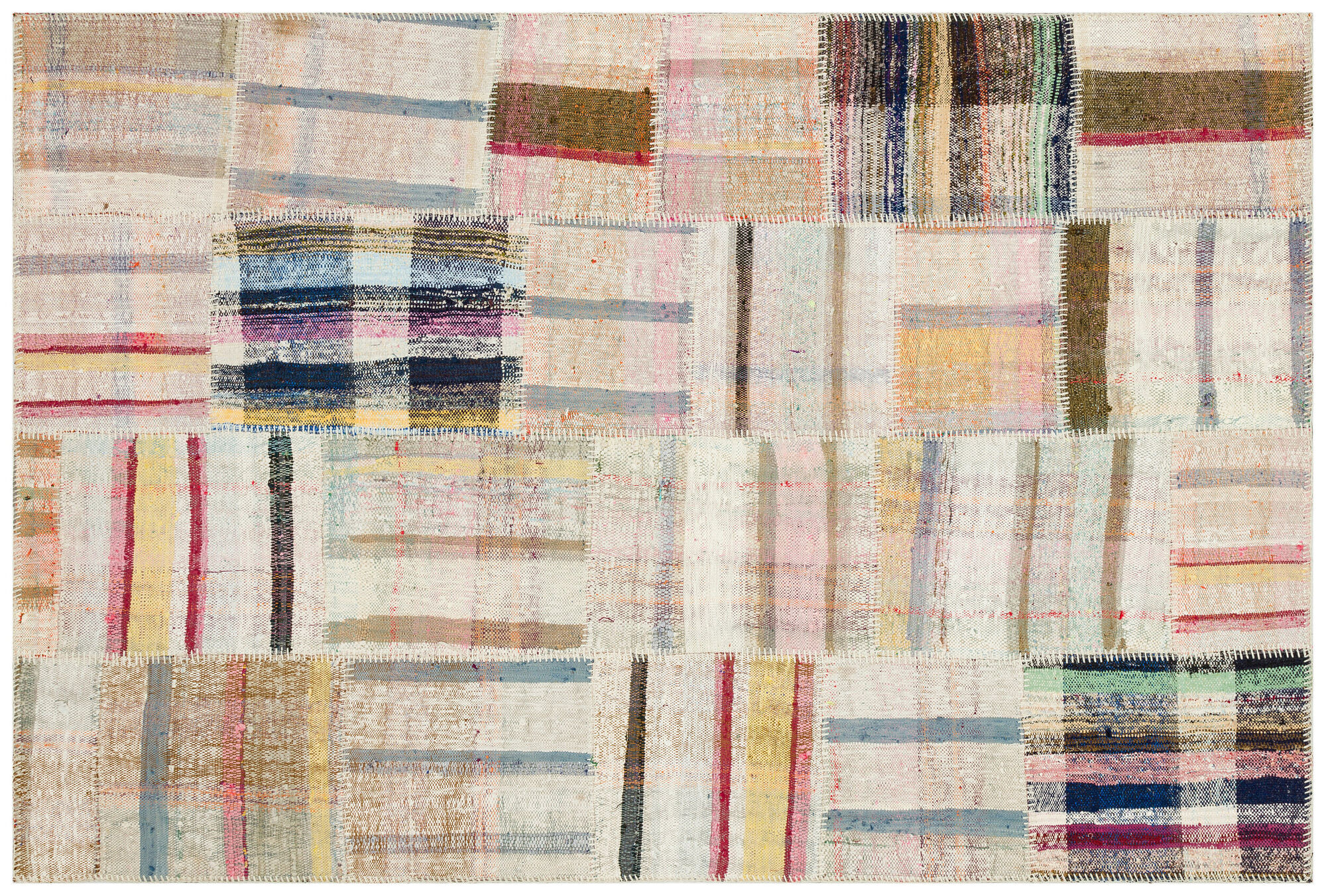 Apex Kilim Patchwork Unique Striped 36361 151 cm X 225 cm