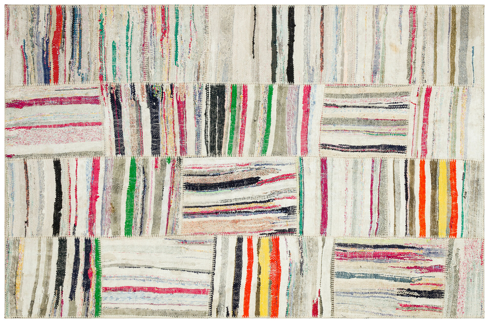 Apex Kilim Patchwork Unique Striped 36364 153 cm X 233 cm