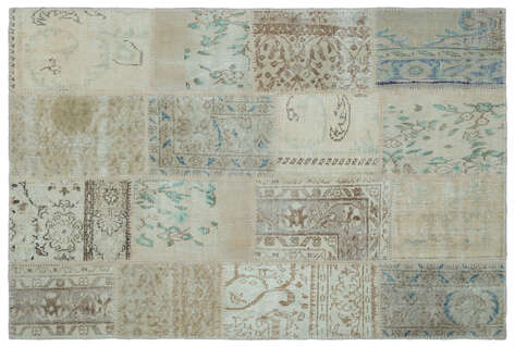 Apex Patchwork Unique Bej 22375 120 cm X 180 cm - 1