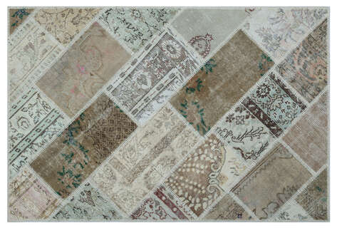 Apex Patchwork Unique Bej 26570 120 cm X 180 cm - 1