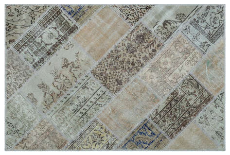 Apex Patchwork Unique Bej 26617 120 cm X 180 cm - 1