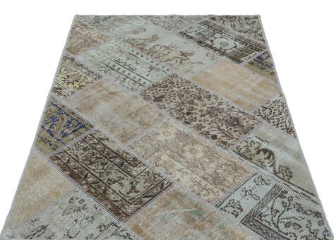 Apex Patchwork Unique Bej 26617 120 cm X 180 cm - 3