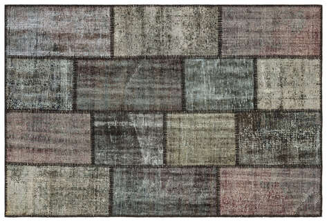 Apex Patchwork Unique Gri 35567 120 cm X 179 cm - 1