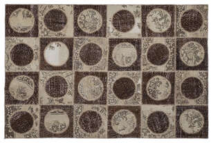Apex Patchwork Unique Kahve 2092 160 cm X 230 cm (1)