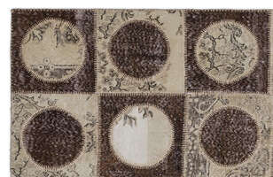 Apex Patchwork Unique Kahve 2092 160 cm X 230 cm (2)