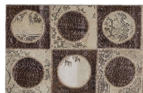 Apex Patchwork Unique Kahve 2092 160 cm X 230 cm - 2