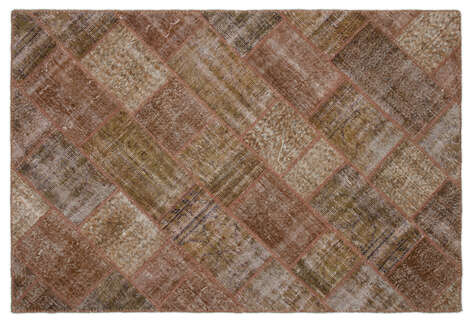Apex Patchwork Unique Kahve 21006 157 cm X 232 cm - 1