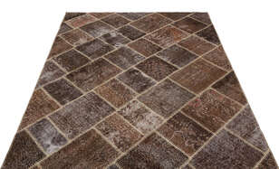 Apex Patchwork Unique Kahve 21011 160 cm X 228 cm (3)