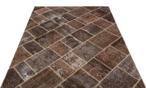 Apex Patchwork Unique Kahve 21011 160 cm X 228 cm - 3
