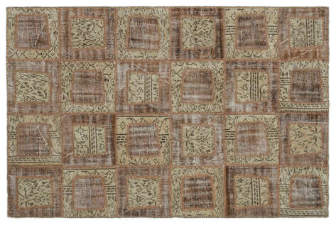 Apex Patchwork Unique Kahve 21435 160 cm X 242 cm - 1