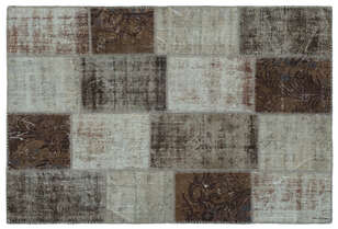 Apex Patchwork Unique Kahve 22213 120 cm X 180 cm (1)