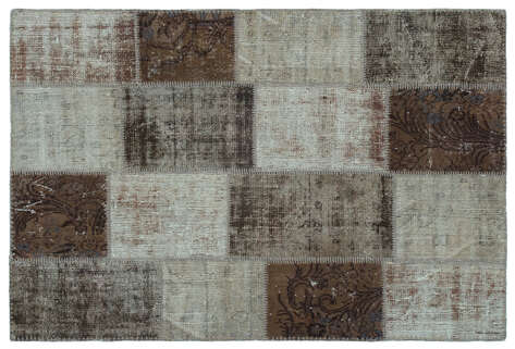 Apex Patchwork Unique Kahve 22213 120 cm X 180 cm - 1