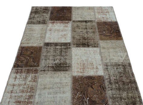 Apex Patchwork Unique Kahve 22213 120 cm X 180 cm - 3