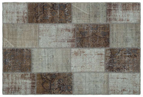 Apex Patchwork Unique Kahve 22317 120 cm X 180 cm - 1