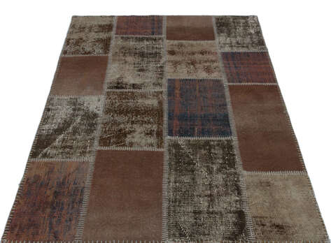 Apex Patchwork Unique Kahve 22337 120 cm X 180 cm - 3